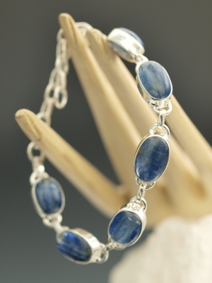 Blue Kyanite Bracelet in Sterling Silver